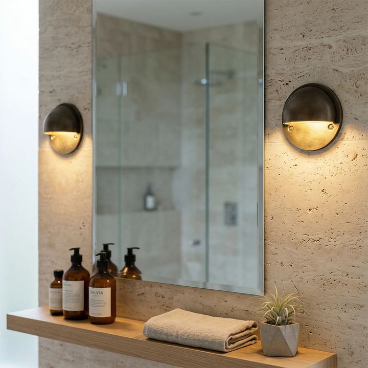 Industrial Arc Wall Sconce with Brushed Brass Finish – Modern LED Wall Light for Living Room and Bedroom 7