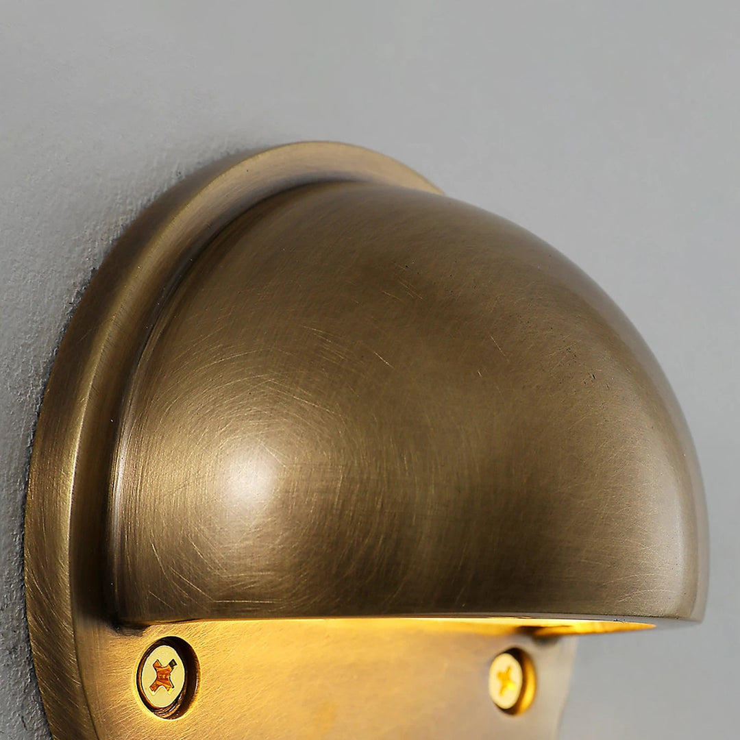 Industrial Arc Wall Sconce with Brushed Brass Finish – Modern LED Wall Light for Living Room and Bedroom 8