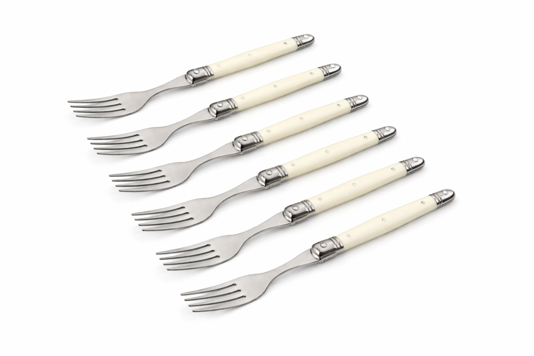 Ivory Laguiole Style Flatware Set – Elegant Stainless Steel Cutlery for Dining 10