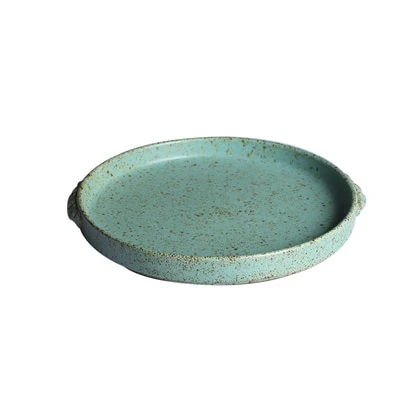 Jade Stoneware Ceramic Dinnerware Set – Vintage Glazed Porcelain with Unique Shapes 12