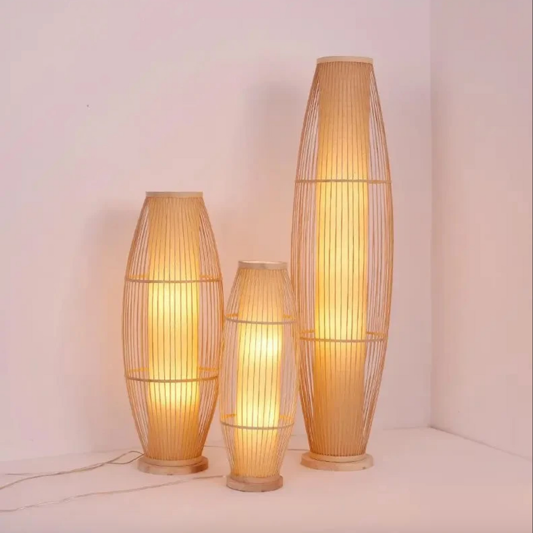 Japandi Bamboo Floor Lamp – Eco-Friendly LED Standing Lamp for Living Room and Bedroom Decor 3