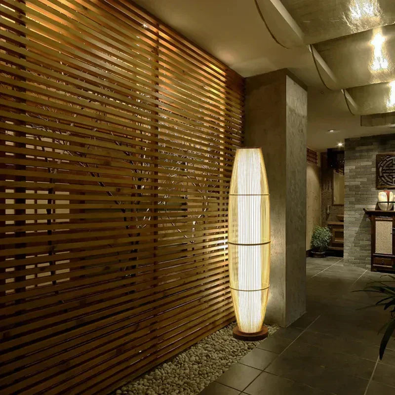 Japandi Bamboo Floor Lamp – Eco-Friendly LED Standing Lamp for Living Room and Bedroom Decor 5