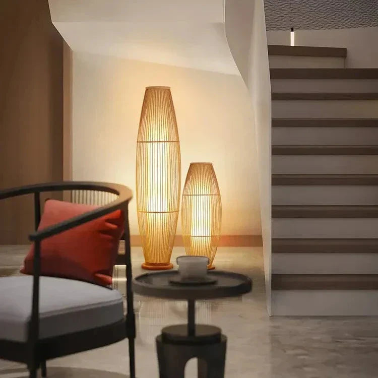 Japandi Bamboo Floor Lamp – Eco-Friendly LED Standing Lamp for Living Room and Bedroom Decor 6