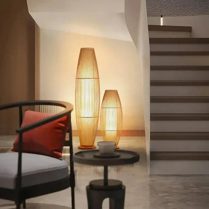 Japandi Bamboo Floor Lamp – Eco-Friendly LED Standing Lamp for Living Room and Bedroom Decor 6
