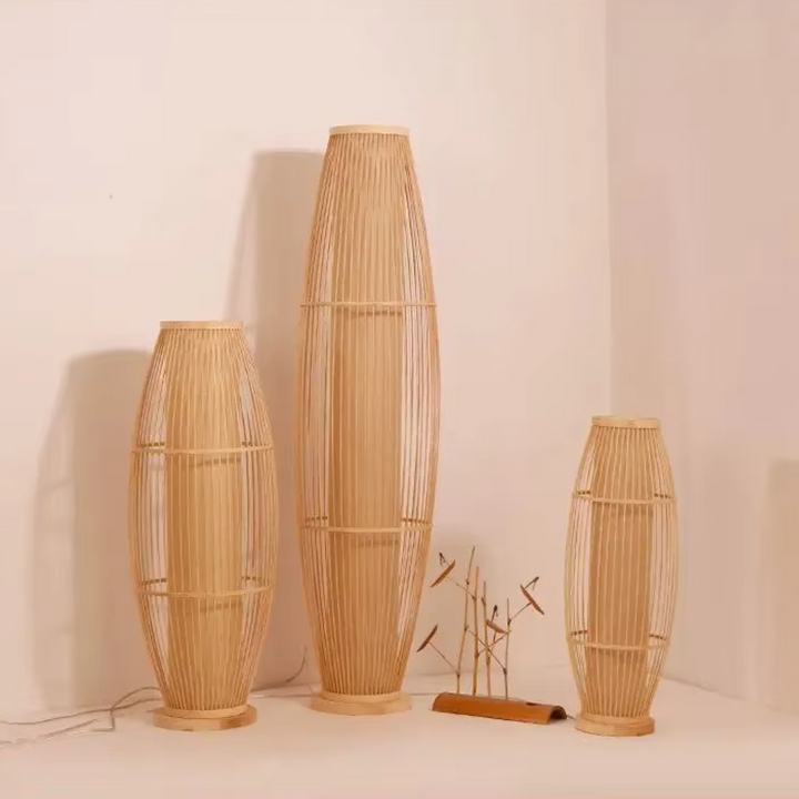 Japandi Bamboo Floor Lamp – Eco-Friendly LED Standing Lamp for Living Room and Bedroom Decor 7