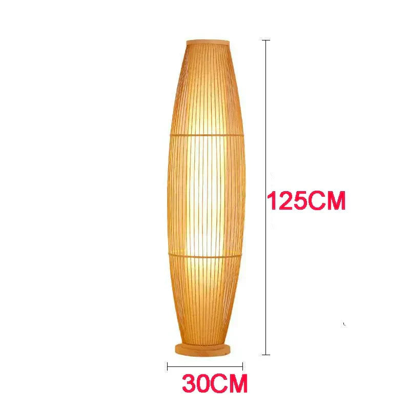 Japandi Bamboo Floor Lamp – Eco-Friendly LED Standing Lamp for Living Room and Bedroom Decor 9