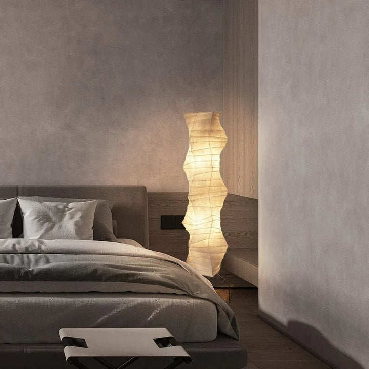 Japandi Floor Lamp with Organic Rice Paper Design – Elegant Standing Lamp for Living Room Decor 7