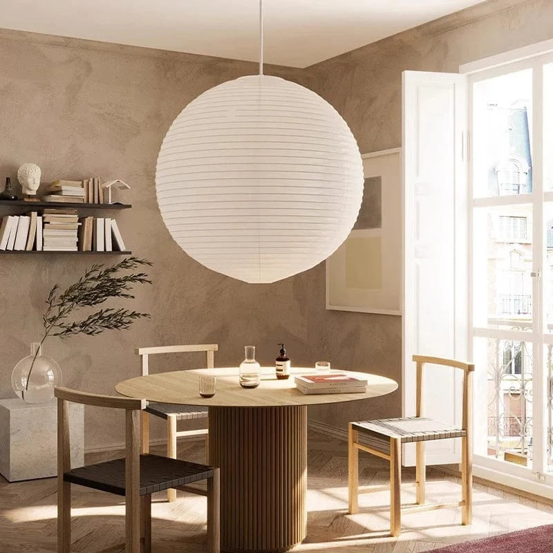 Japandi Pendant Lamp – Elegant Rice Paper Lighting for Cozy Ambiance in Living Room and Bedroom 1