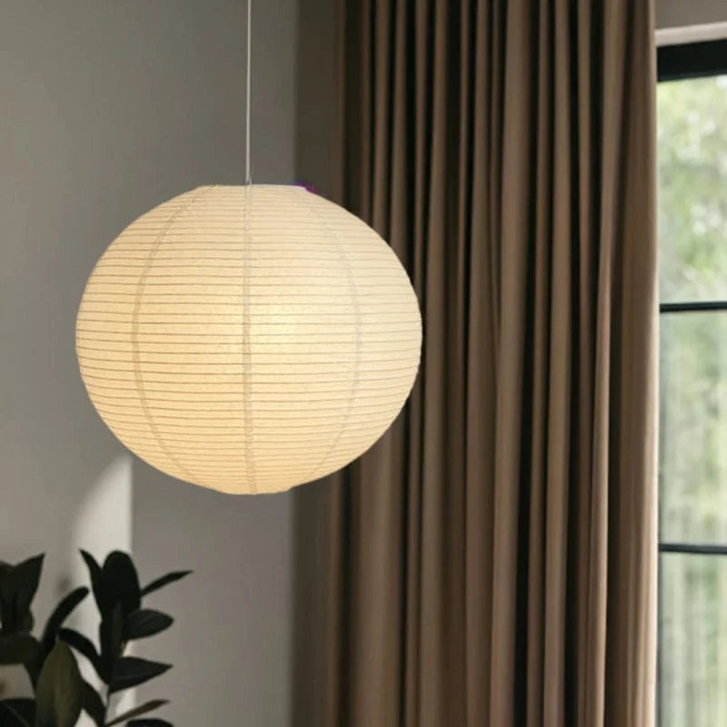 Japandi Pendant Lamp – Elegant Rice Paper Lighting for Cozy Ambiance in Living Room and Bedroom 2