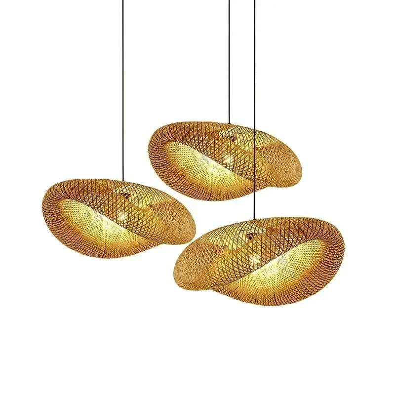 Japandi Rattan Pendant Light – Hand-Woven Bamboo Hanging Lamp for Boho and Skandi Home Decor 5