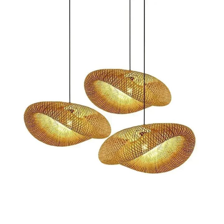 Japandi Rattan Pendant Light – Hand-Woven Bamboo Hanging Lamp for Boho and Skandi Home Decor 5