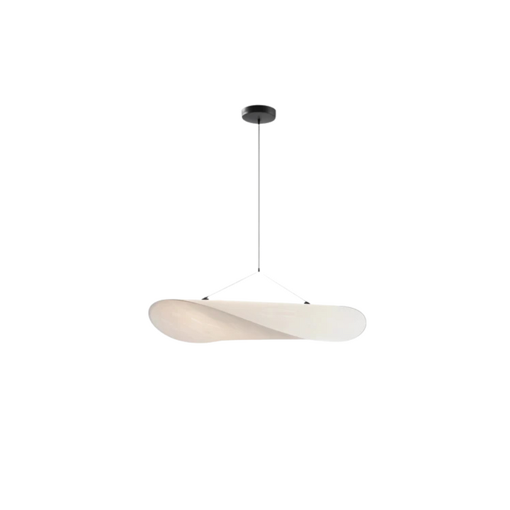 Japandi Style Hanging Lamp with Fabric Shade – Handmade Pendant Light for Dining Room, Living Room, or Bedroom 0