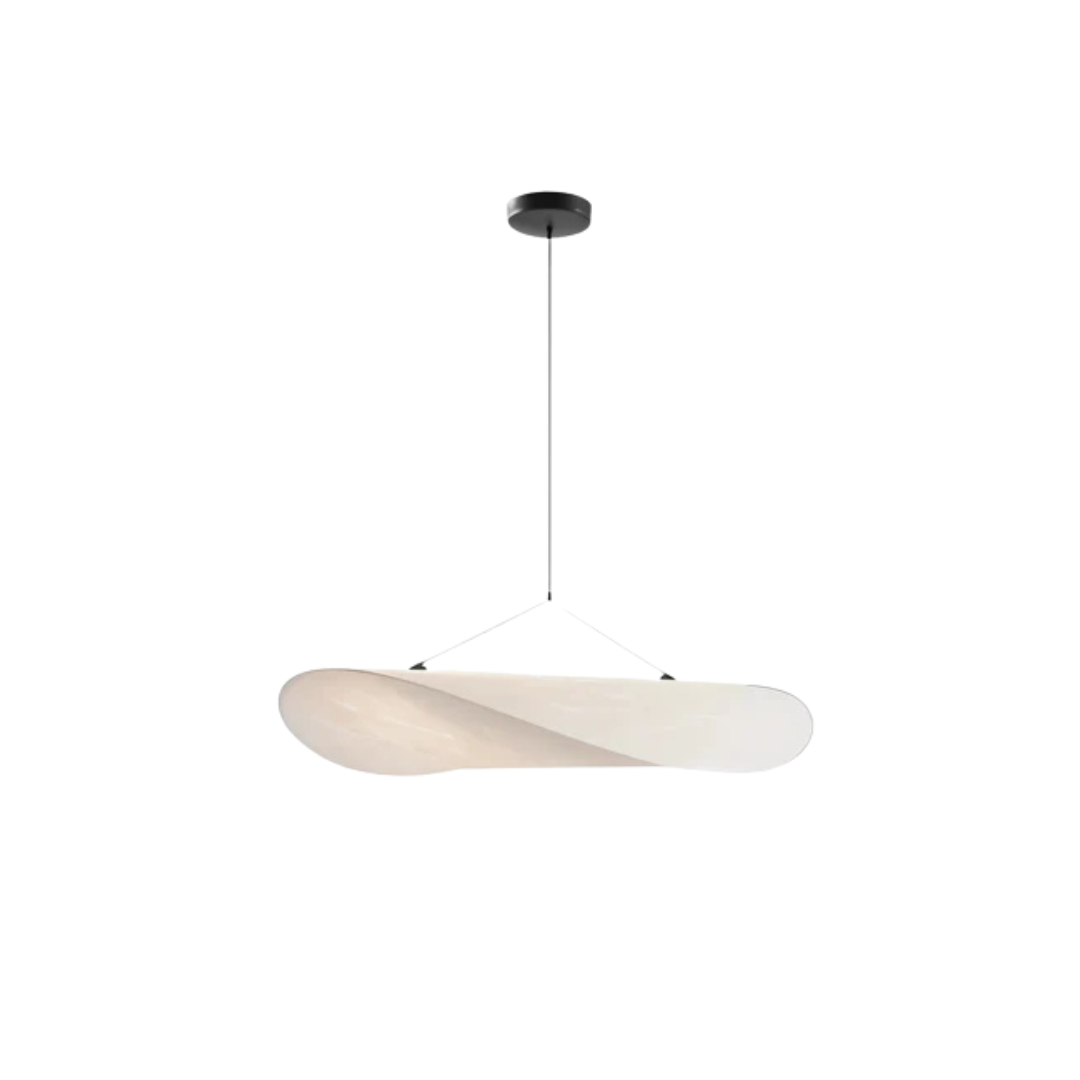 Japandi Style Hanging Lamp with Fabric Shade – Handmade Pendant Light for Dining Room, Living Room, or Bedroom 5
