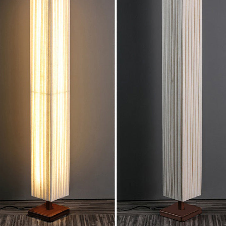 Japandi Walnut Floor Lamp with Warm LED Light – Modern Standing Lamp for Living Room and Elegant Interiors 5