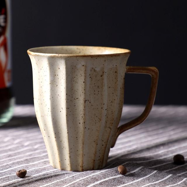 Japanese-Inspired Ceramic Cups and Mugs with Textured Grip – 6 oz Capacity 0