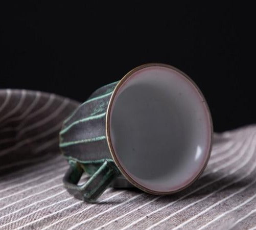 Japanese-Inspired Ceramic Cups and Mugs with Textured Grip – 6 oz Capacity 6