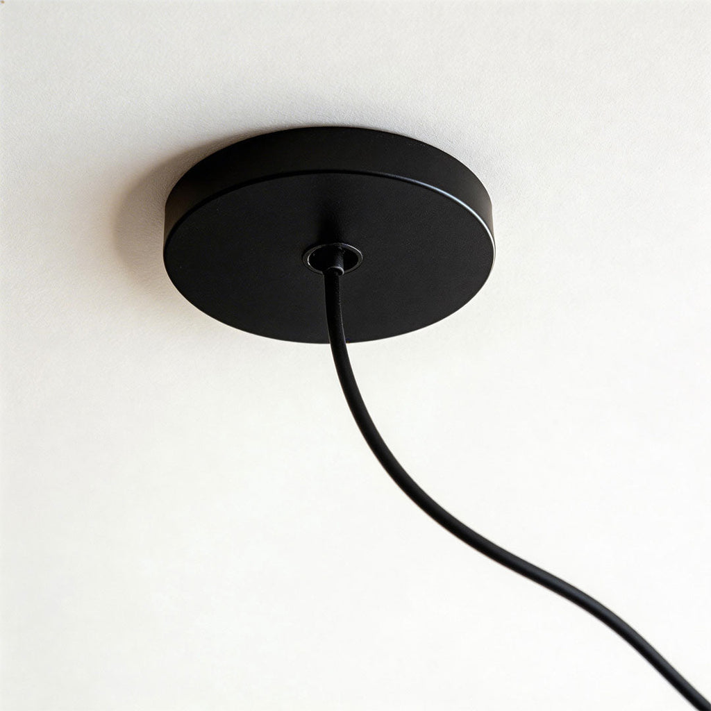 Japanese Minimalist Paper Pendant Light Fixture with Adjustable Height – Warm White Ceiling Light for Kitchen, Dining, and Living Spaces 5