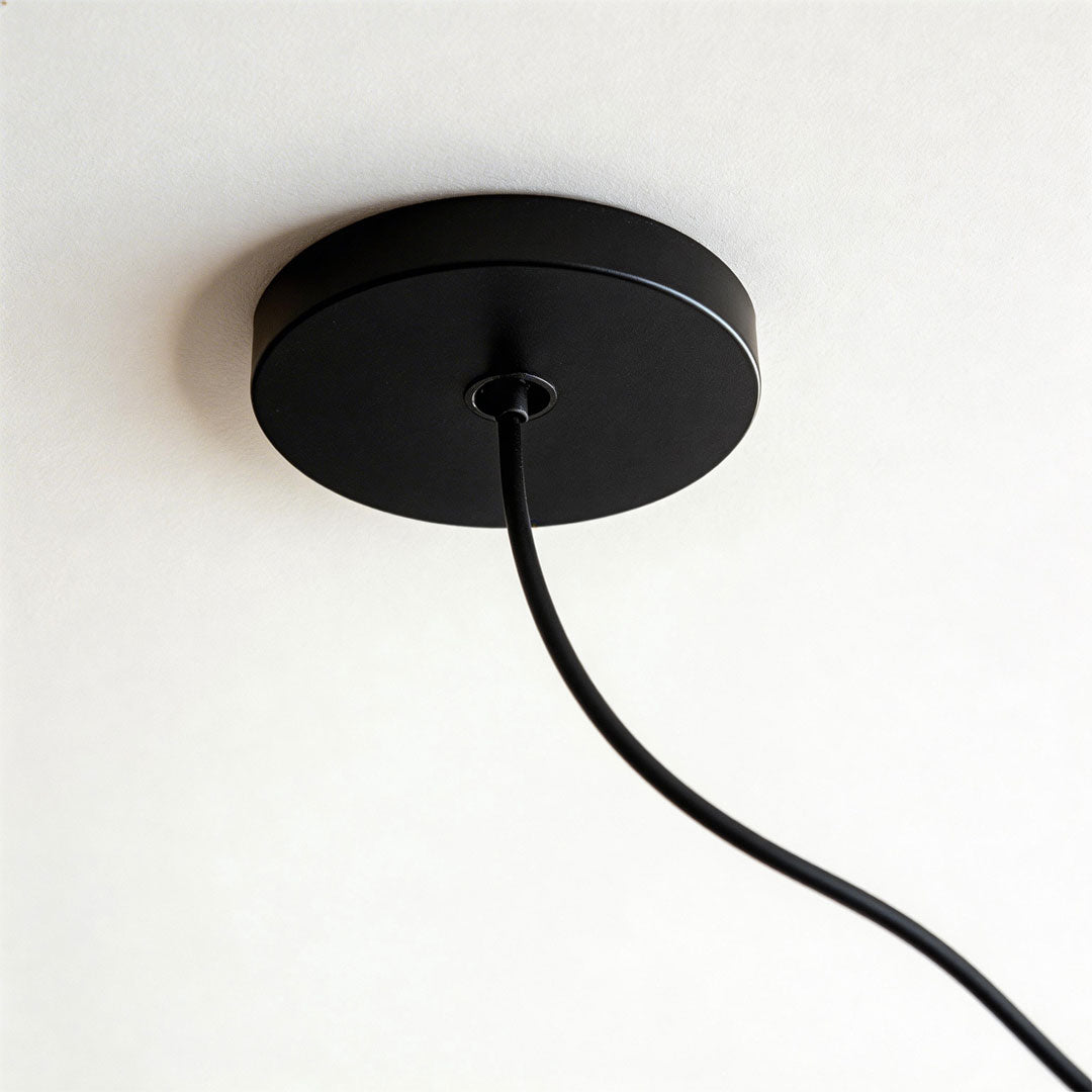 Japanese Minimalist Paper Pendant Light Fixture with Adjustable Height – Warm White Ceiling Light for Kitchen, Dining, and Living Spaces 5