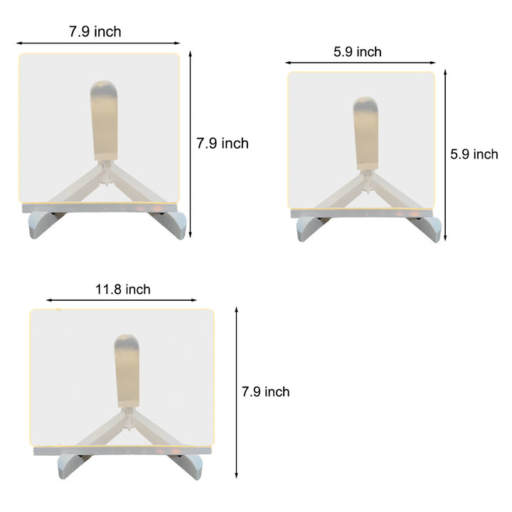 LED Acrylic Message Board Table Lamp with Writable Surface, Colorful USB Rechargeable Lighting and Modern Tripod Base 5