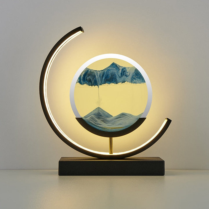 LED Moon Lamp with Moving Sand Art – Unique Desk Accent Light, Remote Control, Multiple Color Options, Elegant Home Decor 3