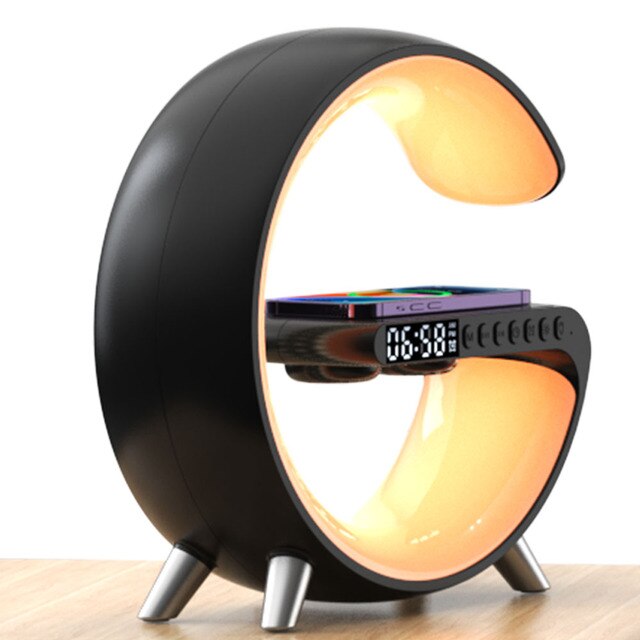 LED Smart Lamp with Wireless Charging, Bluetooth Speaker, and RGB Light Effects – 15W Fast Charge, 256 Modes, 16 Million Colors 4