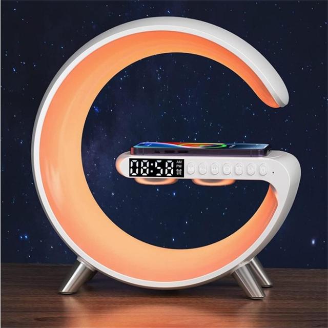 LED Smart Lamp with Wireless Charging, Bluetooth Speaker, and RGB Light Effects – 15W Fast Charge, 256 Modes, 16 Million Colors 5