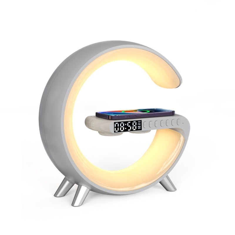 LED Smart Lamp with Wireless Charging, Bluetooth Speaker, and RGB Light Effects – 15W Fast Charge, 256 Modes, 16 Million Colors 8