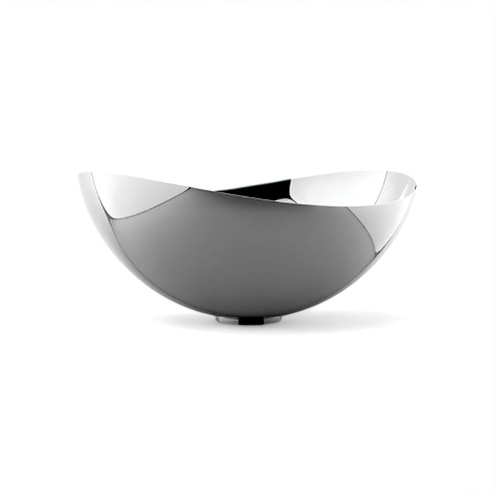 Large Decorative Bowl with Organic Asymmetrical Edge – Polished Metal Centerpiece for Fruit and Home Accent 4