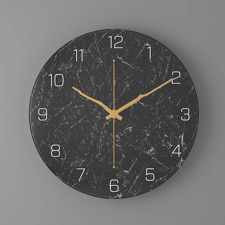 Large Modern Wall Clock with Marble Look and Silent Quartz Movement – 30cm Diameter Wall Clock Decor 5