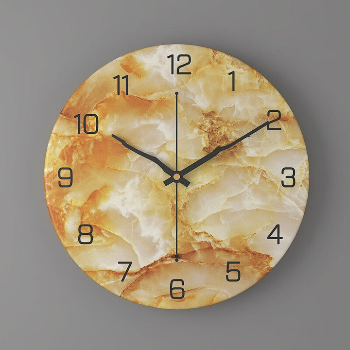 Large Modern Wall Clock with Marble Look and Silent Quartz Movement – 30cm Diameter Wall Clock Decor 6