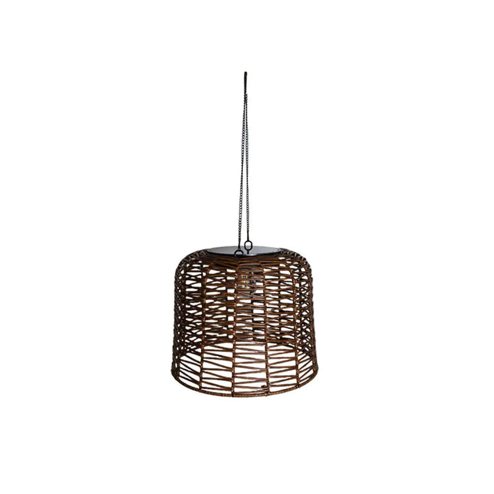 Large Outdoor Woven Rattan Pendant Light with Solar and USB Charging, Waterproof IP54 Ceiling Fixture 6