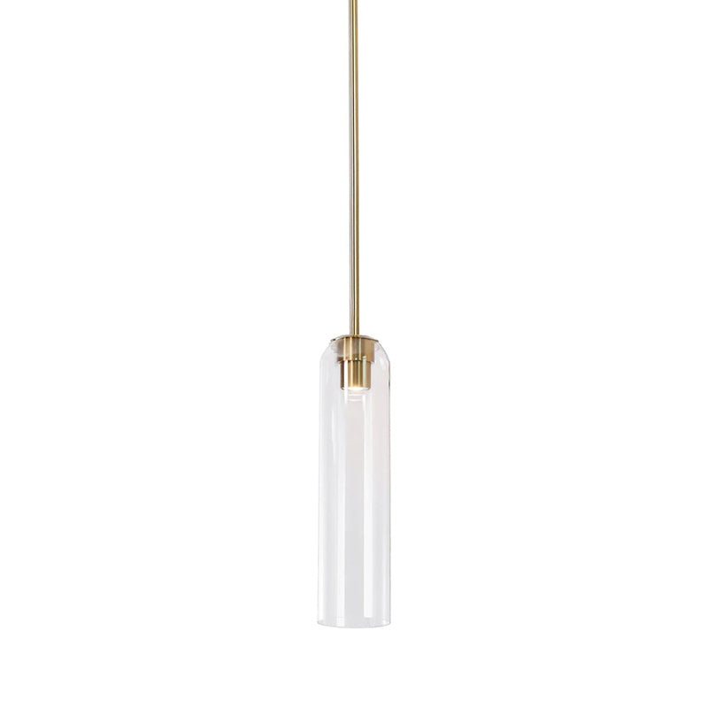 Long Tube Glass Pendant Lighting – Adjustable Height Modern Hanging Lights for Kitchen Island – Multiple Color Options 0