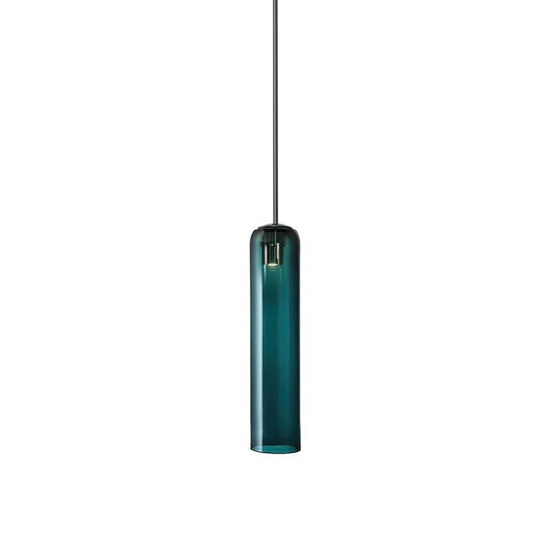 Long Tube Glass Pendant Lighting – Adjustable Height Modern Hanging Lights for Kitchen Island – Multiple Color Options 19