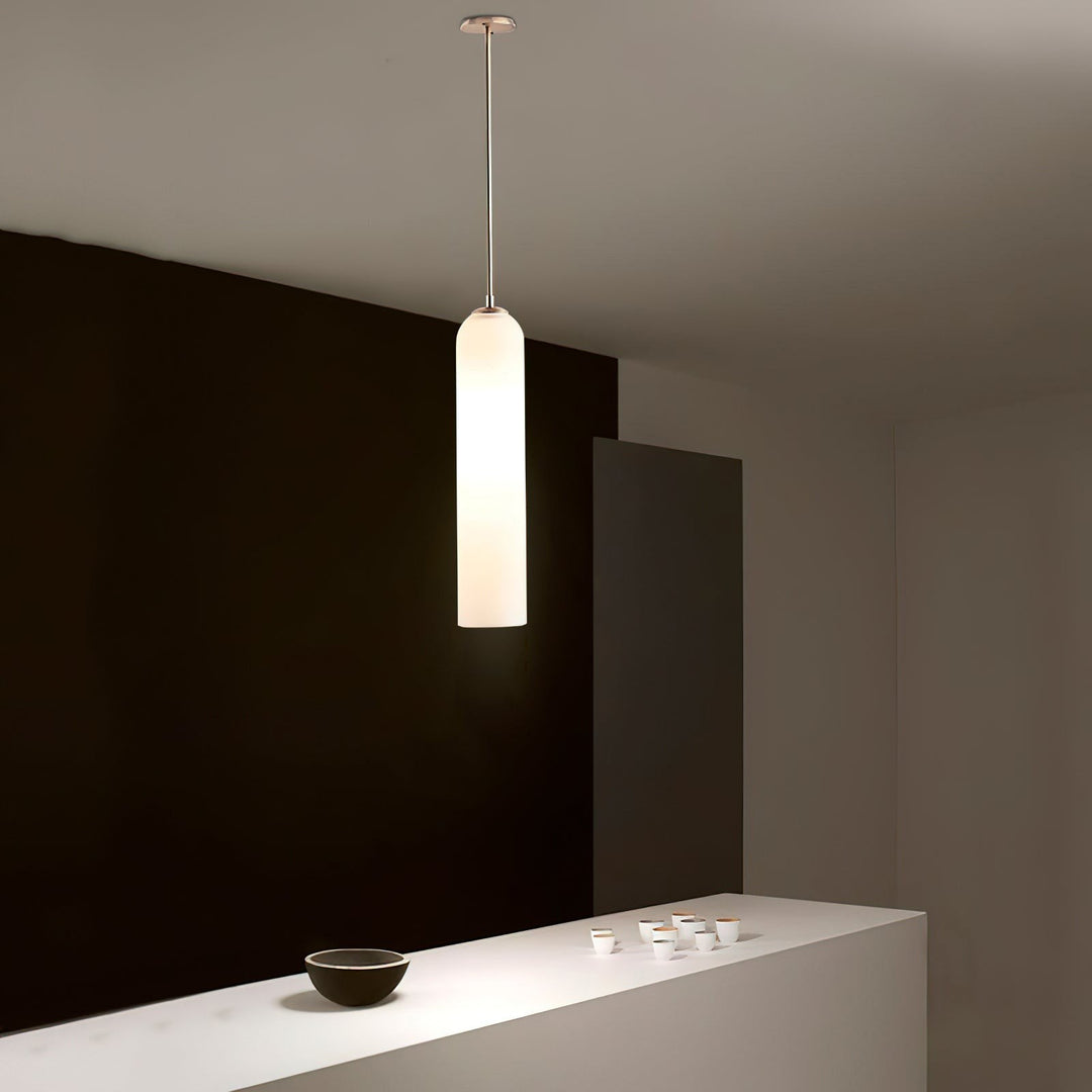Long Tube Glass Pendant Lighting – Adjustable Height Modern Hanging Lights for Kitchen Island – Multiple Color Options 8