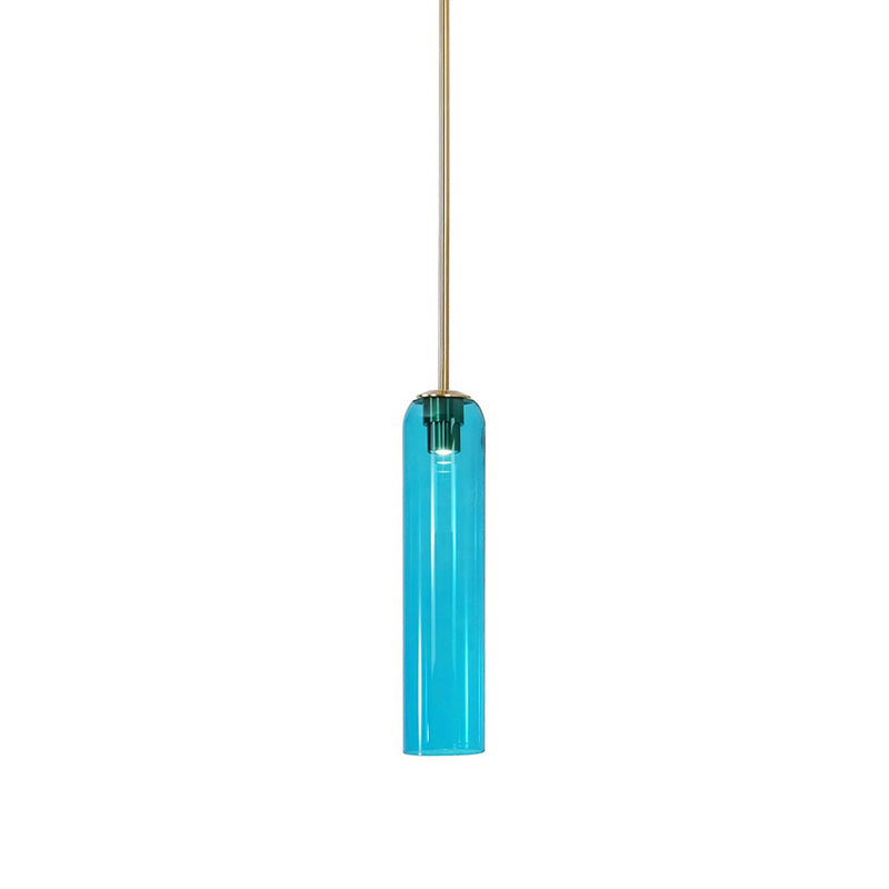 Long Tube Glass Pendant Lighting – Adjustable Height Modern Hanging Lights for Kitchen Island – Multiple Color Options 9