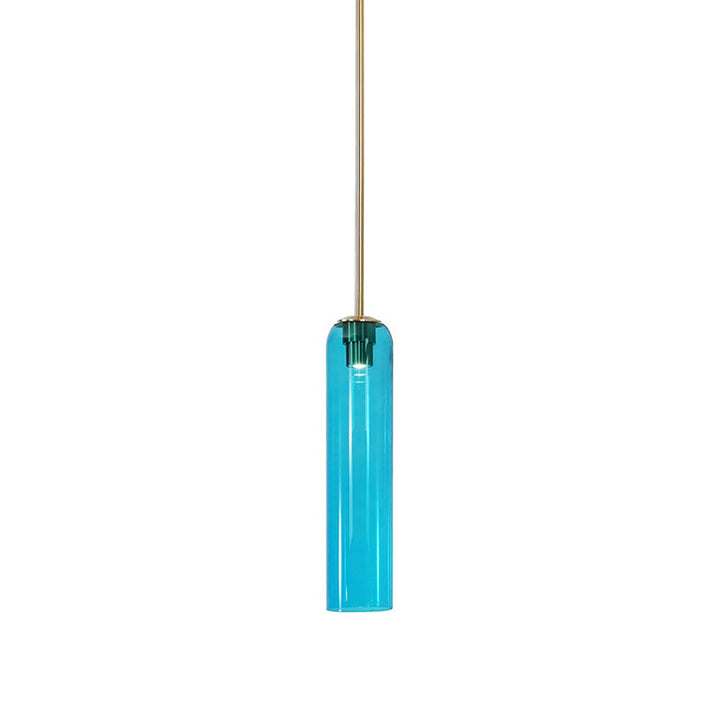 Long Tube Glass Pendant Lighting – Adjustable Height Modern Hanging Lights for Kitchen Island – Multiple Color Options 9