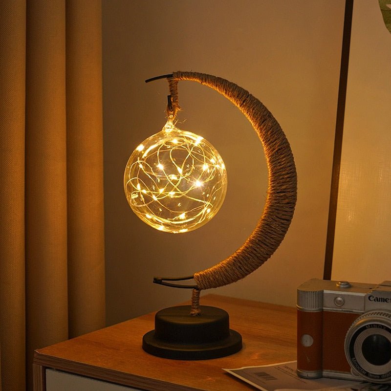 Lunar Moon Lamp – 3D Printed Night Light, Battery-Operated Celestial Home Decor, 11 Inch Height, Soft Glow for Serene Ambiance 1