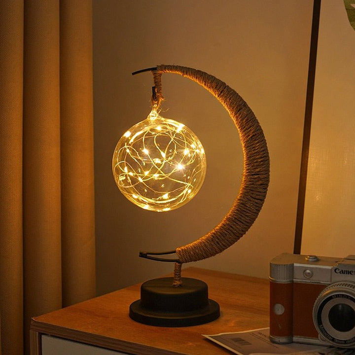 Lunar Moon Lamp – 3D Printed Night Light, Battery-Operated Celestial Home Decor, 11 Inch Height, Soft Glow for Serene Ambiance 1