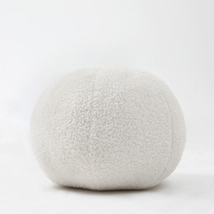 Luxury Bouclé Cushion – Soft Teddy Fleece Ball-Shaped Pillow for Modern Decor 4