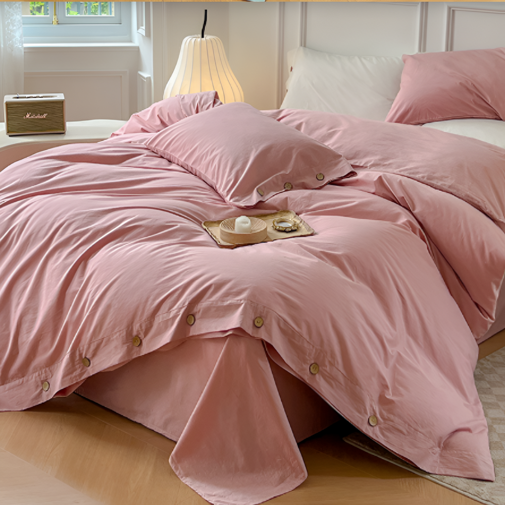 Luxury Breathable Bedding Set with 2 Pillowcases – Soft Cotton Scandinavian Design 0