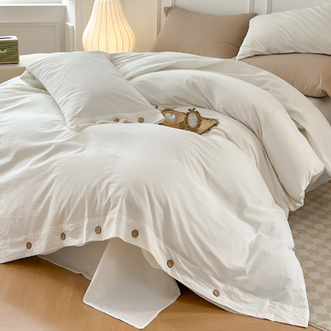 Luxury Breathable Bedding Set with 2 Pillowcases – Soft Cotton Scandinavian Design 8
