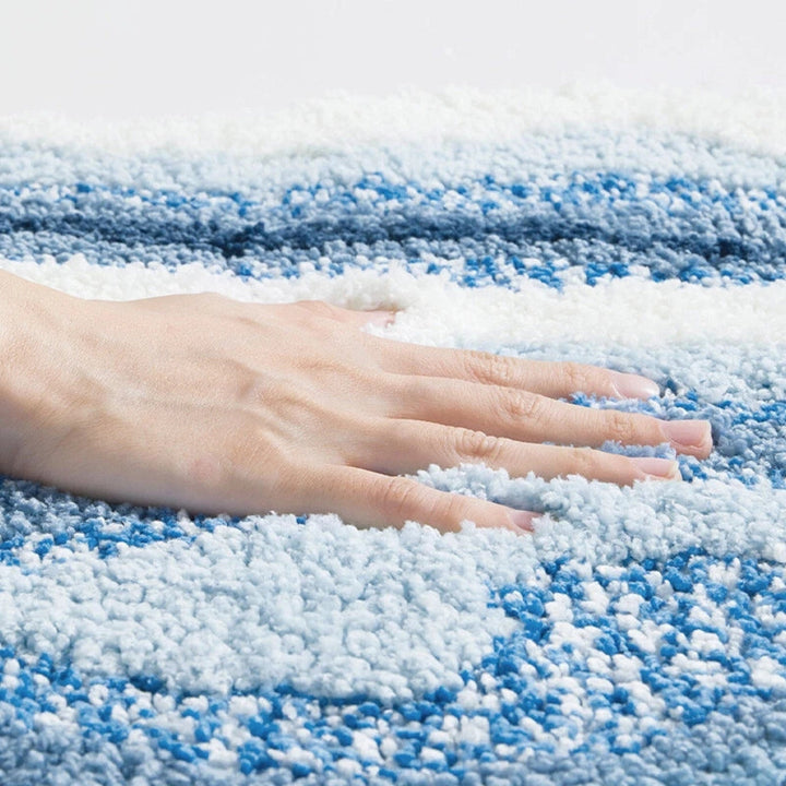 Luxury Microfiber Bath Mat with Coastal Design – Soft and Absorbent Bathroom Accessory 3