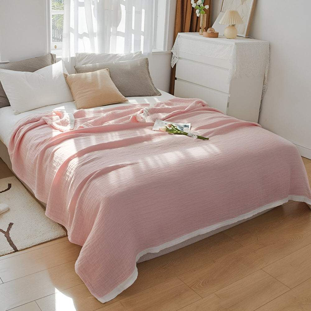 Luxury Multilayer Muslin Cotton Summer Blanket – Breathable and Soft for Warm Nights 5