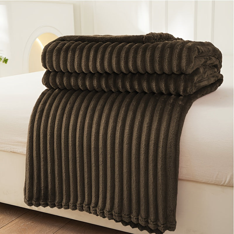 Luxury Soft Plush Rib Blanket – Warm and Stylish for Sofa and Bed 10