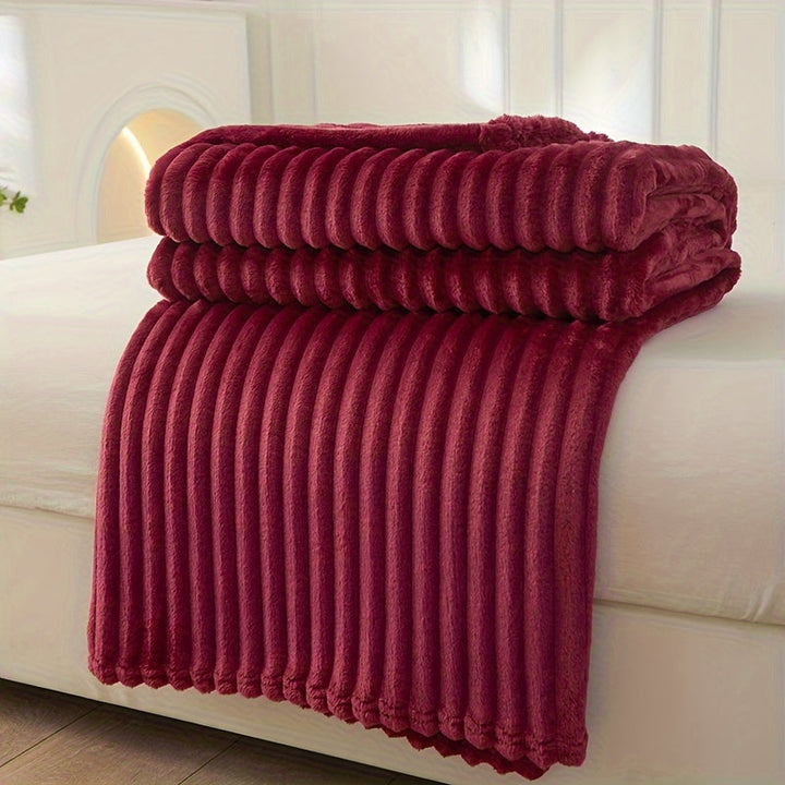 Luxury Soft Plush Rib Blanket – Warm and Stylish for Sofa and Bed 3