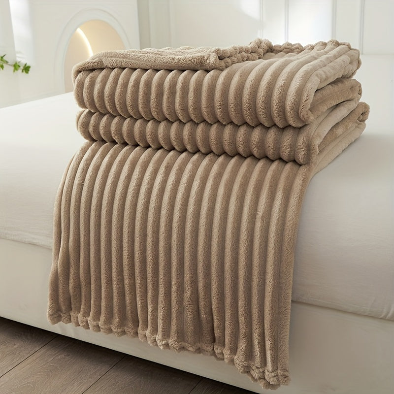 Luxury Soft Plush Rib Blanket – Warm and Stylish for Sofa and Bed 4