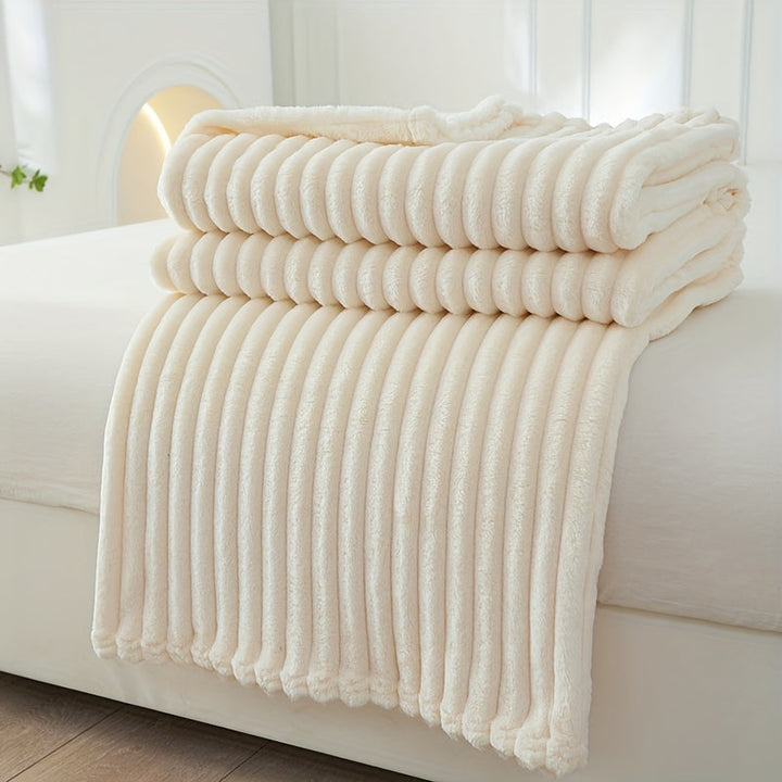 Luxury Soft Plush Rib Blanket – Warm and Stylish for Sofa and Bed 5