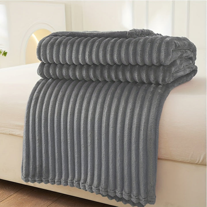 Luxury Soft Plush Rib Blanket – Warm and Stylish for Sofa and Bed 7