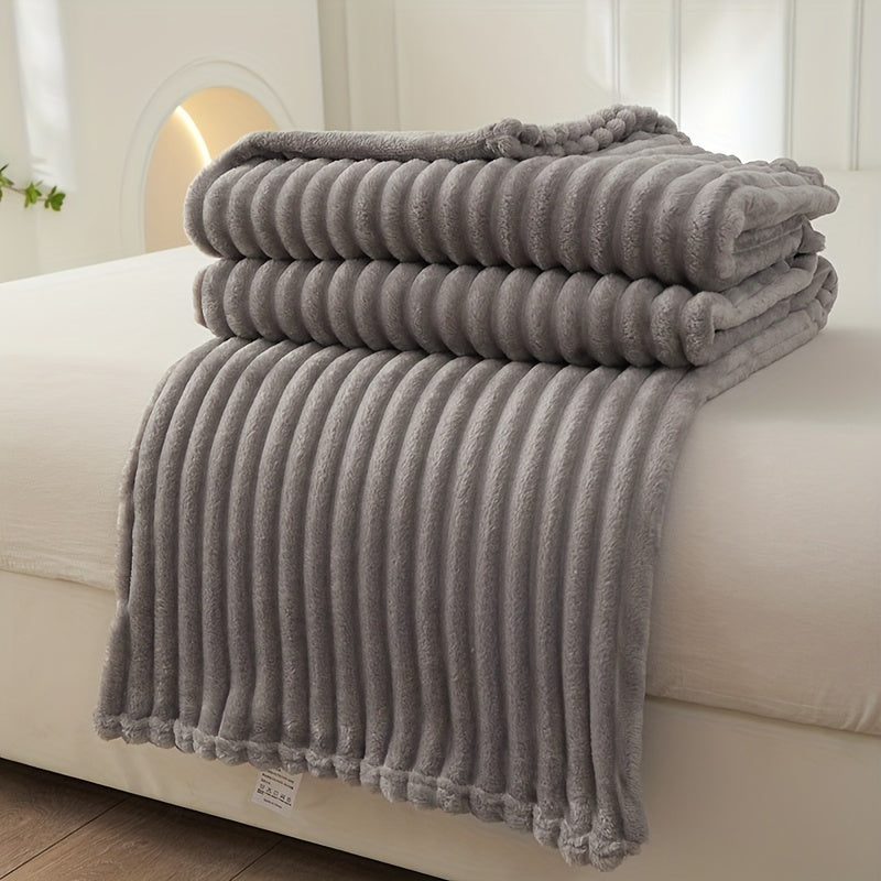 Luxury Soft Plush Rib Blanket – Warm and Stylish for Sofa and Bed 8