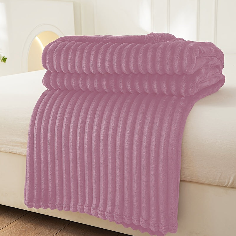 Luxury Soft Plush Rib Blanket – Warm and Stylish for Sofa and Bed 9